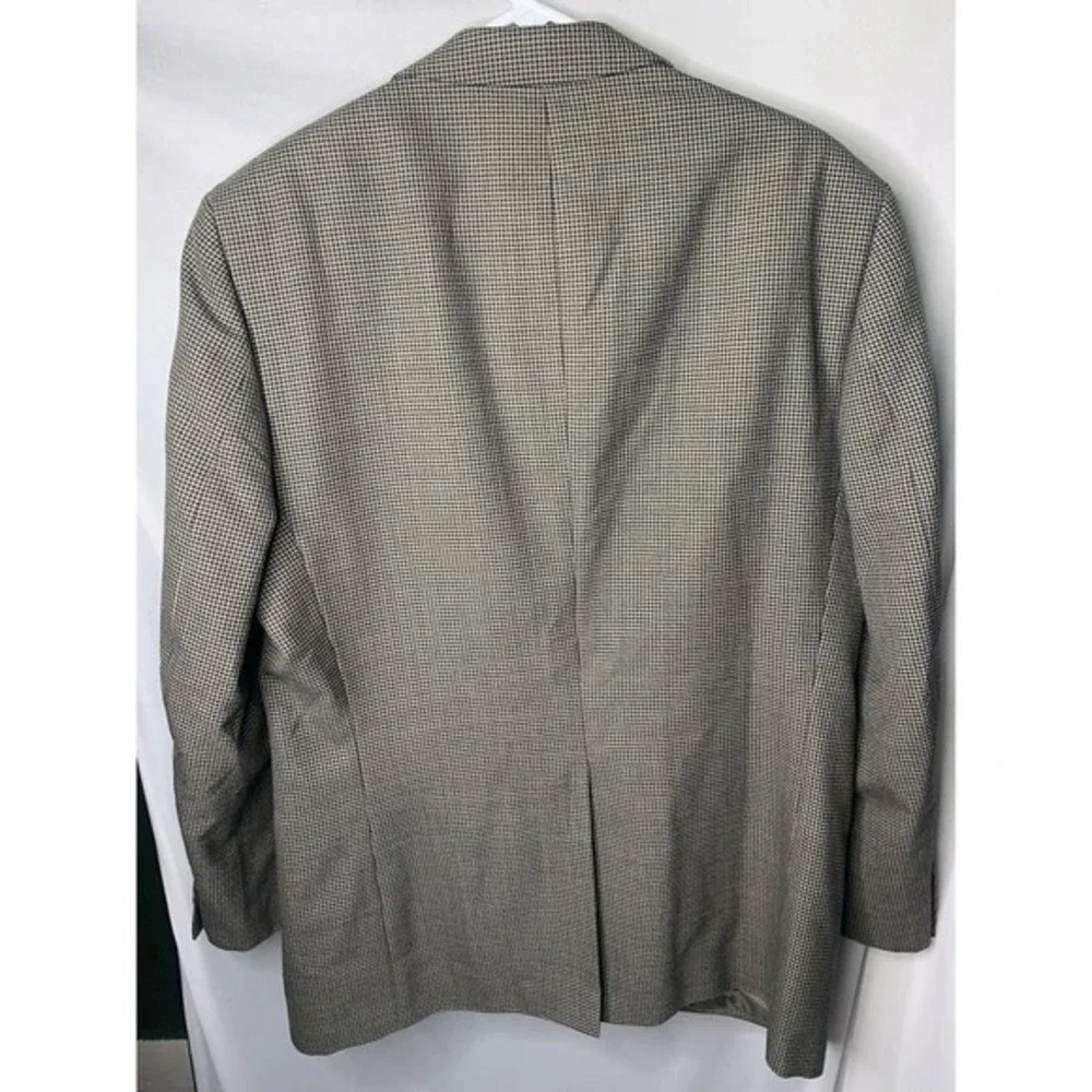 Mens L 42 Bert‎ Pulitzer Wool Polyester Blend Sports Coat Blazer Houndstooth